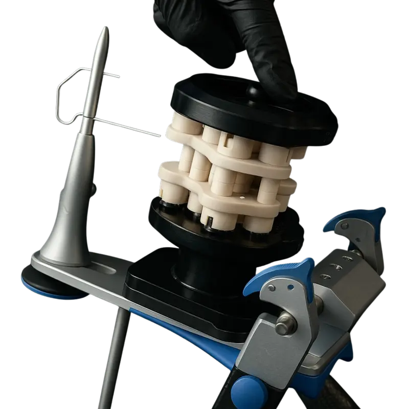 Direct-fit plate clipped on the articulator